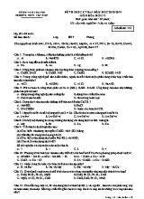 Đề thi học kỳ 2 môn Hóa học Lớp 12 - Mã đề 132 - Năm học 2018-2019 - Trường THPT Yên Viên